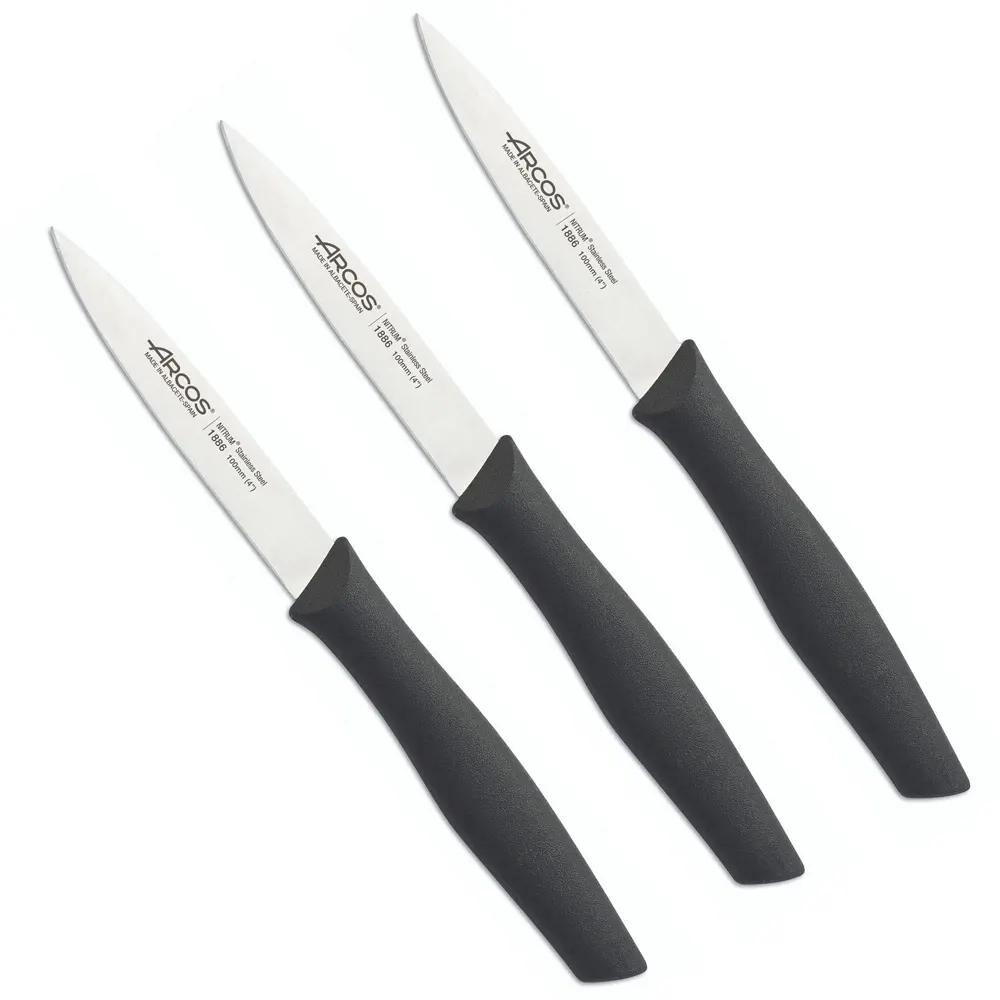 Arcos Juego de 3 Cuchillos Mondadores Acero Inoxidable 100 mm