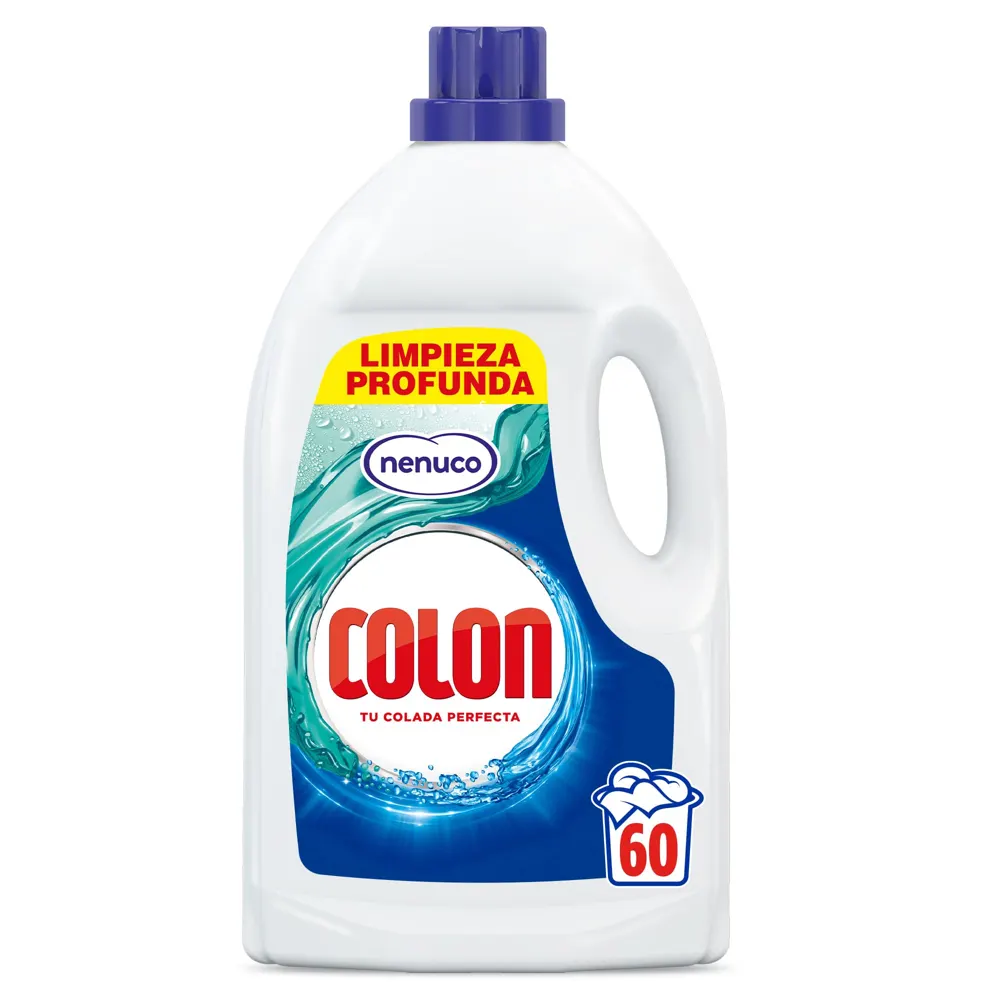 Colon Nenuco - Detergente para Lavadora, adecuado para Ropa Blanca y de Color, Formato Gel - 60 Lavados = 3,5 meses de Limpieza y Frescor