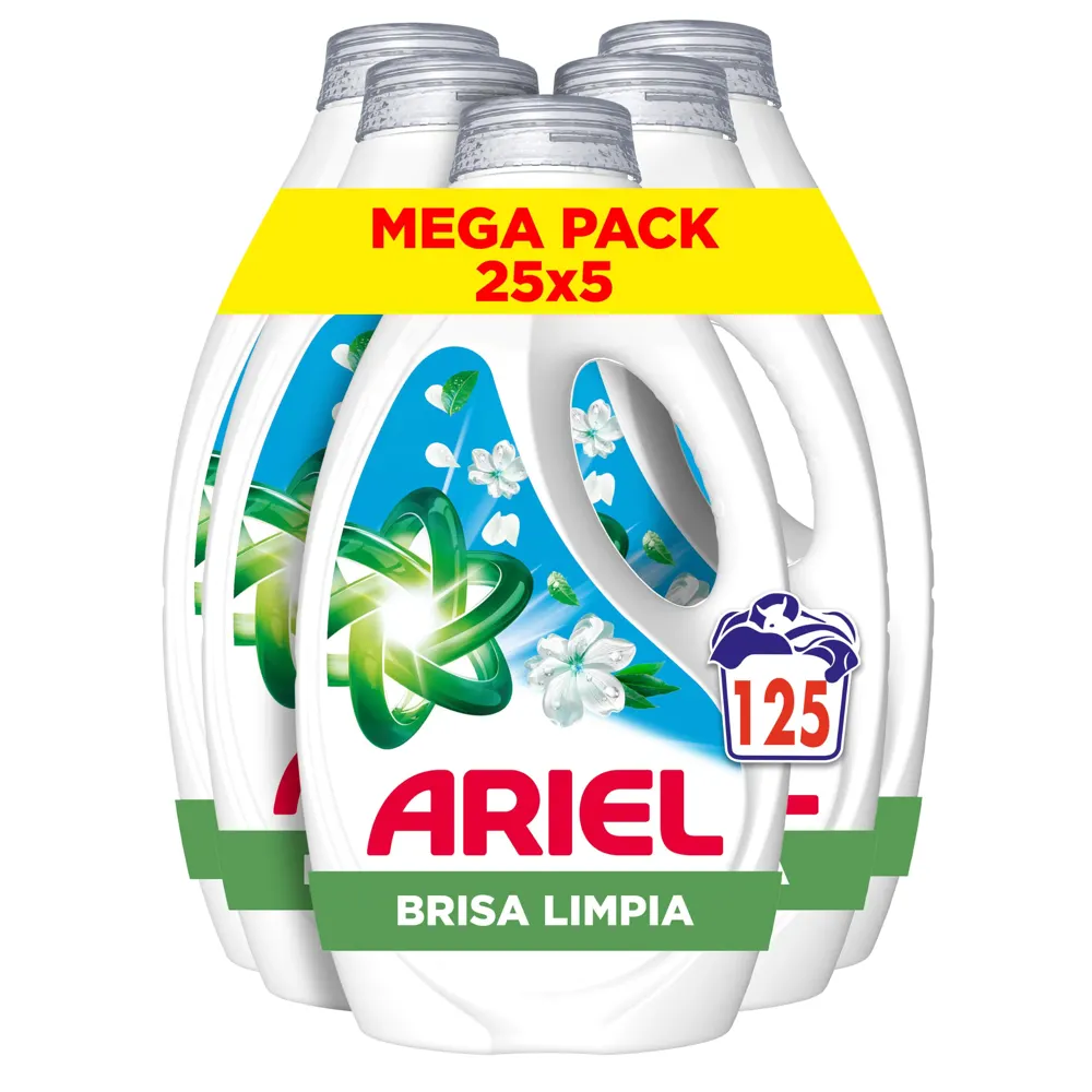 ARIEL Sea Breeze & Jasmine, Liquid Detergent, 25 Washes (Pack of 5)