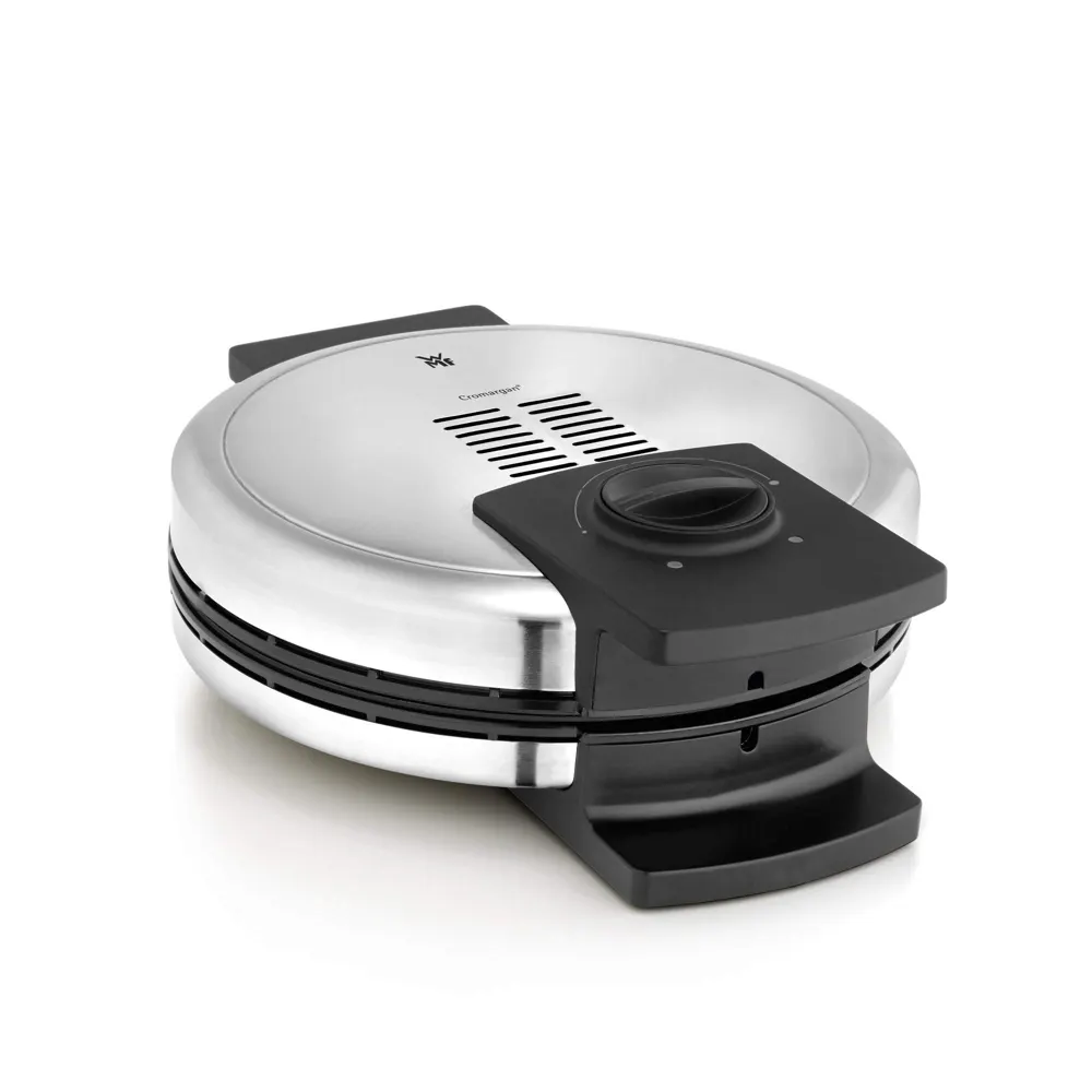 WMF gofrera LONO Edition, gofrera en forma de corazón, nivel de tostado infinitamente ajustable, 900 W, Cromargan mate y plateado