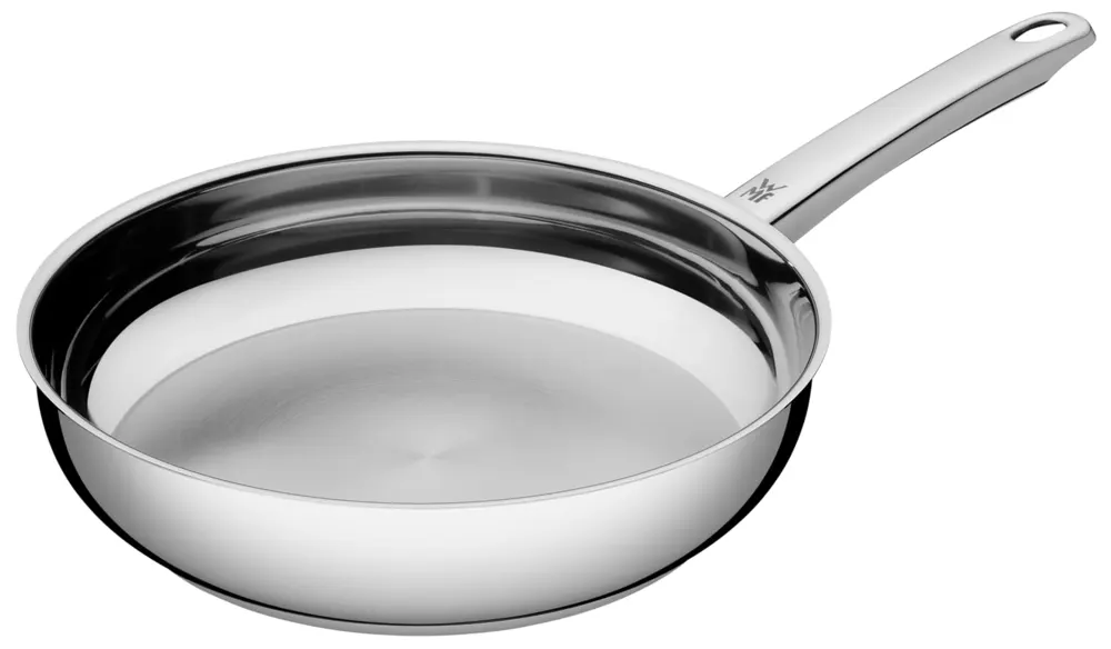 WMF Favorit - Sartén 20 cm Profesional Sin Revestimiento, Sartén de Acero Inoxidable Apta Inducción, Acero Inoxidable Cromargan, Apta para Horno