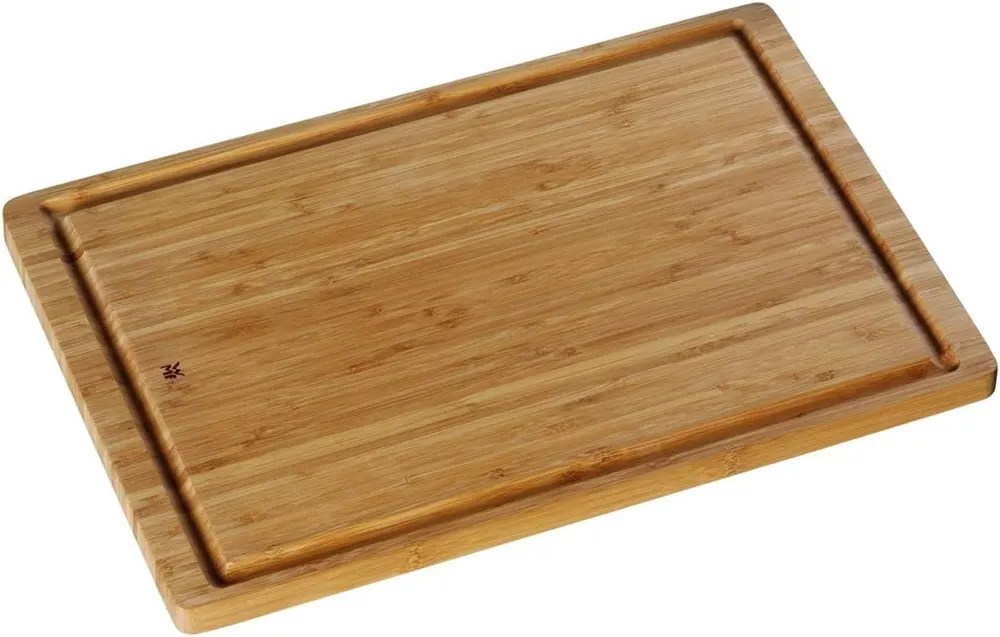 WMF Bambú - Tabla de Cortar de Madera de bambú, Tabla para Trinchar con Ranura para Jugo respetuosa con las Cuhcillas, 2 x 45 x 30 cm