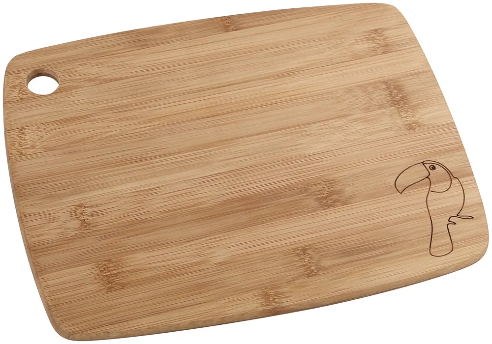 Fackelmann Tropical Tabla de Cortar, Tabla de Cocina Madera Bambú, Tabla Pequeña para Picar Verduras, Trocear y Filetear Carne o Pescado, Madera Ligera y Resistente, 30x23cm, Color Natural, 1 ud.